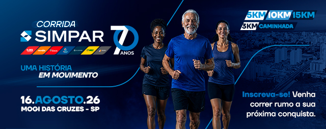 Corrida Simpar 70 anos esgota inscrições para prova de agosto de 2026 em Mogi das Cruzes