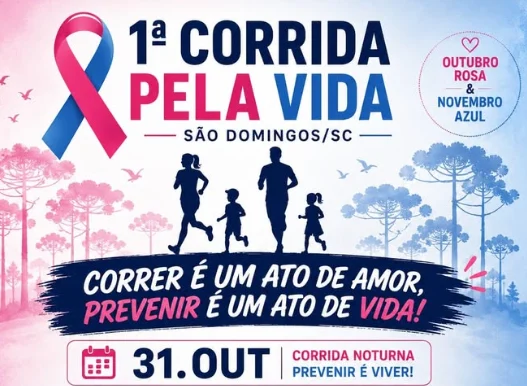São Domingos recebe 1ª Corrida Pela Vida em outubro de 2026