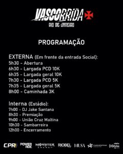 Vascorrida 2026 em São Januário tem vagas esgotadas e guarda-volumes no Portão 9